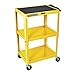 H WILSON W42AYE Height Adjustable Metal Utility Cart, Yellow