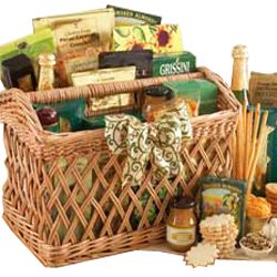Sensational Savory Sampler Gourmet Food and Snack Gift Basket with Smoked Salmon