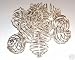 18mm SILVER SPIRALS FOR GEMSTONES & CRYSTALS X 12
