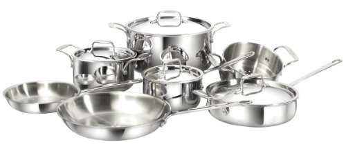 Cool Clad Tri-Ply Stainless Steel 11 Piece Cookware Set