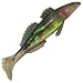 3D Bull Head Black 3 Gummifische 7,5cm