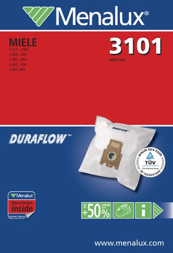 Menalux 3101 / Miele / S5, S4000, S2 / Duraflow / 4 Staubbeutel