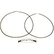 Rubber Cord Necklaces Brown 16" 2Pcs