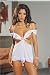 Bridal Knit Chiffon Sleepwear Weading Night Babydoll Costume