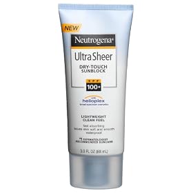 Neutrogena Ultra Sheer Dry-Touch Sun Block, SPF 100+, 3-Ounce Tubes (Pack of 2)