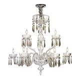Waterford Crystal Lismore Chandelier 9 Arm - Green Tea Drops
