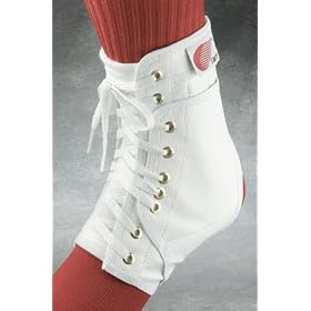 PAIR of Swede-O Ankle Lok Lace-Up Ankle Braces, with side stabilizer inserts, White