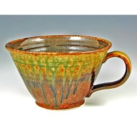 Green Ash Fire Soup Chowder Bowl by Mug Heaven Handcrafted Pottery