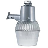 Globe 175-Watt Outdoor Flood Light with Low-Light Sensor, Aluminum #4305601