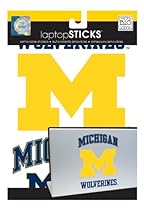 me & my BIG ideas laptopSTICKS Removable Laptop Stickers, Michigan Wolverines