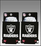 SET OF 2 OAKLAND RAIDERS NFL CAN KADDY KOOZIES