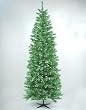 7.5' Slim Laser Lime Green Tinsel Artificial Christmas Tree