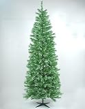 7.5′ Slim Laser Lime Green Tinsel Artificial Christmas Tree