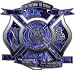 Desire to Serve Firefighter Decal Inferno Blue 6 Reflective