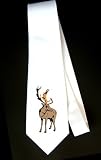 Party Decoration Necktie with deer, rack, brown, antlers, elk