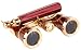 LaScala Optics IOLANTA Lorgnette Opera Glasses 3x25 Central Focusing Binoculars with Handle COLORS: White body, Golden Rings LaScala IOLANTA Opera Glasses Lorgnette Model LSI-09