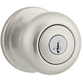 Kwikset Juno Entry Knob featuring SmartKey&reg; in Satin Nickel