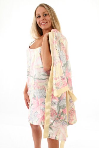 Satin Chemise Nightgown Robe Set Plus Padded Hanger