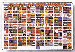 FLAGS OF THE WORLD LEARNING PLACEMAT by Painless Learning
