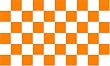 Orange and White Checkered Flag - 3 foot by 5 foot Polyester (NEW)