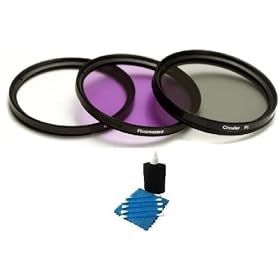 SAVEON Lens Filter Kit includes Multi-Coated 3 Piece Filter Kit (UV, CPL, FLD) + SAVEONs Camera Cleaning Kit for PANASONIC Lumix DMC-LX3