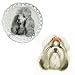 Full Color Shih Tzu Shaped Plate, Porcelain by Rosalinde (8' diameter)