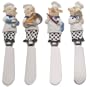 Boston Warehouse French Pig Chefs 4-Piece Spreader Set