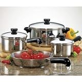  : Revere 7-Piece 18/10 Stainless Steel Tri-Ply Bottom Cookware Set