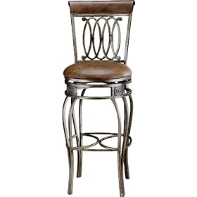 Cello Old Steel Swivel 32" High Bar Stool