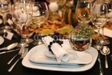 Wallmonkeys Peel and Stick Wall Decals - Table Setting for Thanksgiving Dinner - 24