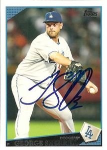 George Sherrill Signed L.A. Dodgers 2009 Topps Card