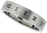 Surgical Steel 5/16' (8mm) band With Roman Numerals