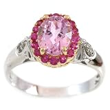 Gold-Exotic: 14K Kunzite and Diamond Ring