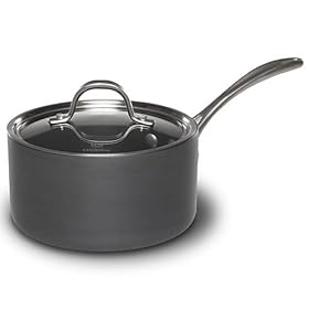 Calphalon Commercial Hard Anodized 2.5 quart Sauce Pan & Cover - Lifetime Warranty 