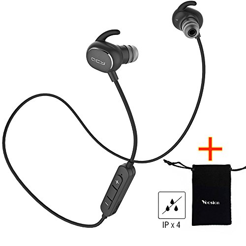 QCY QY19 ワイヤレスイヤホン Bluetooth4.1 技適マーク認証済み QY8改良版 メーカー1年保証 スポーツ イヤホン マイク内蔵 APT-X 高音質 防水 防汗 ノイズキャンセリング QCY19 ヘッドホン [並行輸入品]