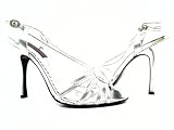 JLO Jennifer Lopez Size 7 M Womens Silver Patty Slingback Pumps