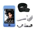 (7 Color Options) 5 in 1 iPod Touch 8gb, 16gb, 32gb, 64gb 2nd Gen, 3rd Gen silicone case package + home / car charger, USB cable, armband, screen protector