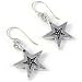 Star Shine Hammered Sterling Silver Earrings