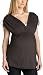 9Seed Women's Maternity Ruched Tie Top,Charcoal,X-Small/Small