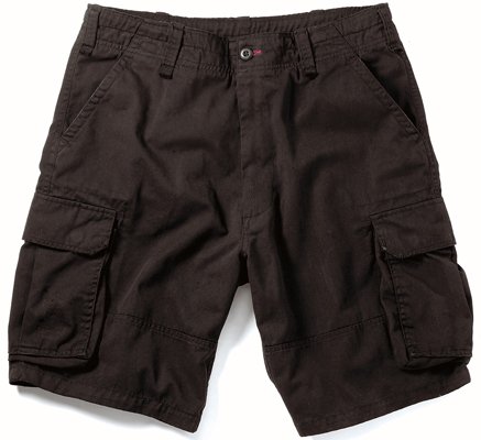 Black Vintage Paratrooper Cargo Shorts