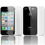 Novago Film de protection d'�cran invisible hautre qualit� Avant + Arri�re pour iPhone 4/iPhone4S,petit chiffon fourni, Promotion d�couverte de notre boutique!!!!