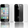 NOV@GO� 1 set de Films de protection d'�cran invisible haute qualit� Avant + Arri�re pour iPhone 4/iPhone4S,petit chiffon fourni