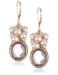 Napier "Purple Sunset" Gold-Tone Purple Shaky Drop Earrings