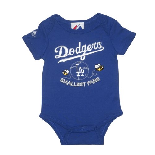 Majestic Los Angeles Dodgers MLB Baby / Infant One-Piece Bodysuit / Romper / Onesie - Blue (Size: 3-6)