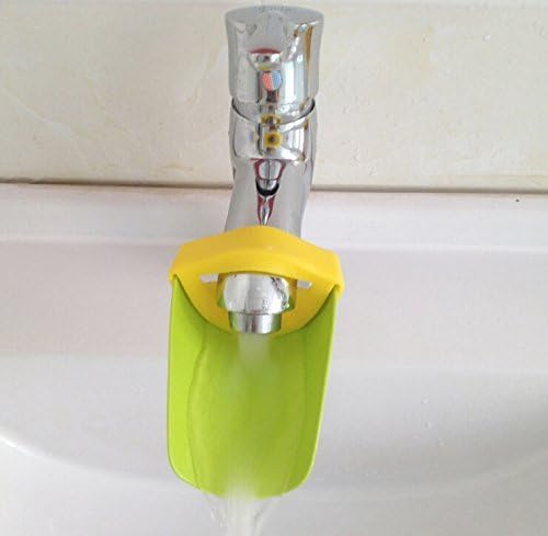 Hmost Faucet Extender-sink Handle Extender for Children-baby Bathroom Accessory (yellow+green) Color: yellow+green, Model: