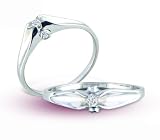 14K White Gold Diamond Promise Ring - 0.05 Ct.