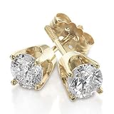 Diamond Solitaire Earrings 3/4ctw