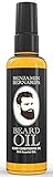 Benjamin Bernard Beard Oil and Conditioner For Men, Natural, Combats Itching, Combats Flaking Skin, Dry Skin, Softens Beard Hair, Scented Beard Oil, Contains Argan, Jojoba, Almond and Castor Oil - Best A Beard Can Get, 100ml Bottle