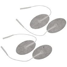3B Scientific W63212 Comfort-Stim Elite White Spunlace Electrodes, 2.5" Length x 1.5" Width
