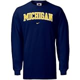 Nike Michigan Wolverines Navy Youth Classic College Long Sleeve T-shirt